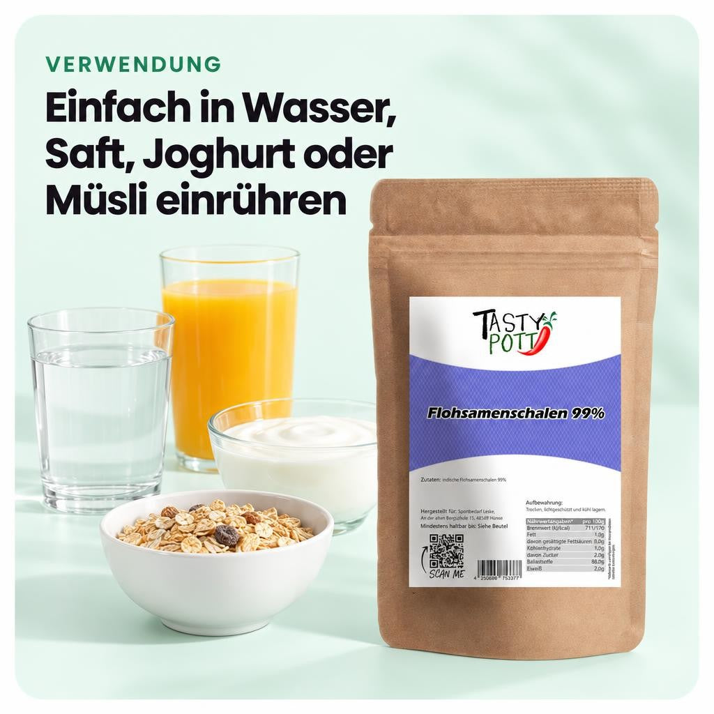 Einfach in Wasser, Saft, Joghurt oder Müsli einrühren
