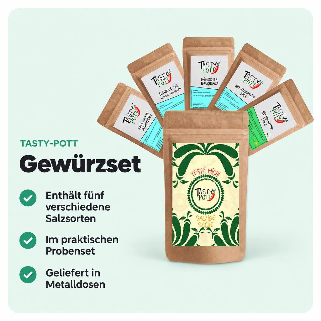 Tasty Pott Probenset 5x30g "Salzige Sache" – Bild 2