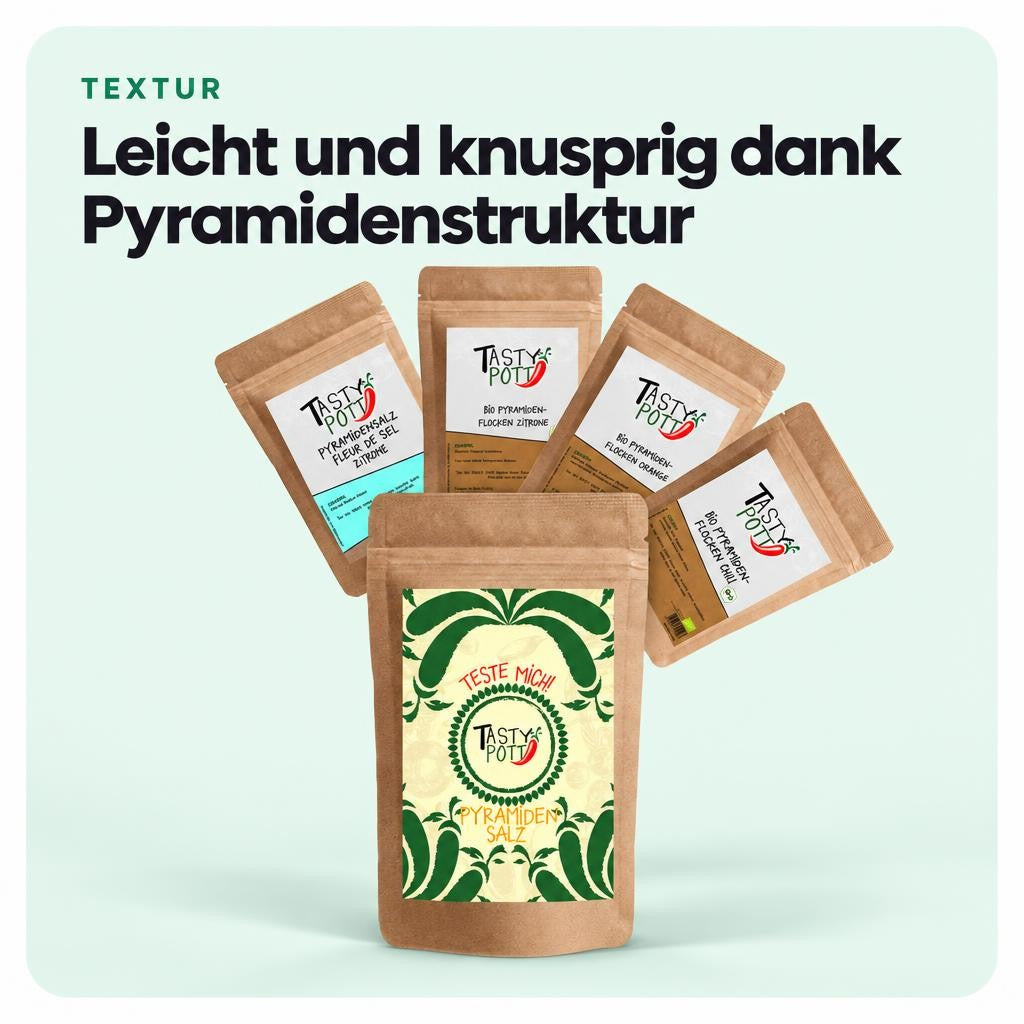 Leicht und knusprig dank Pyramidenstruktur
