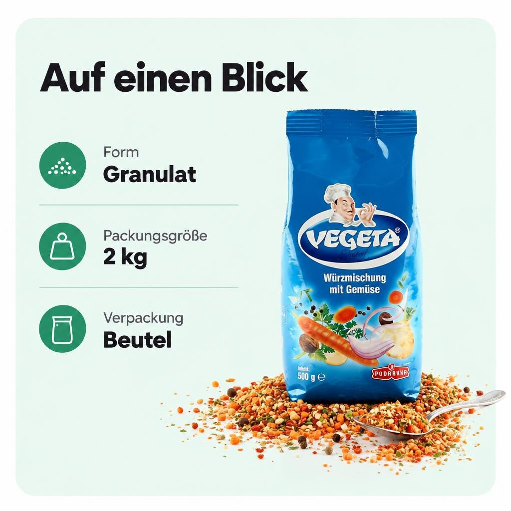 Großpackung Würzmischung mit Gemüse für vielseitige Gerichte.