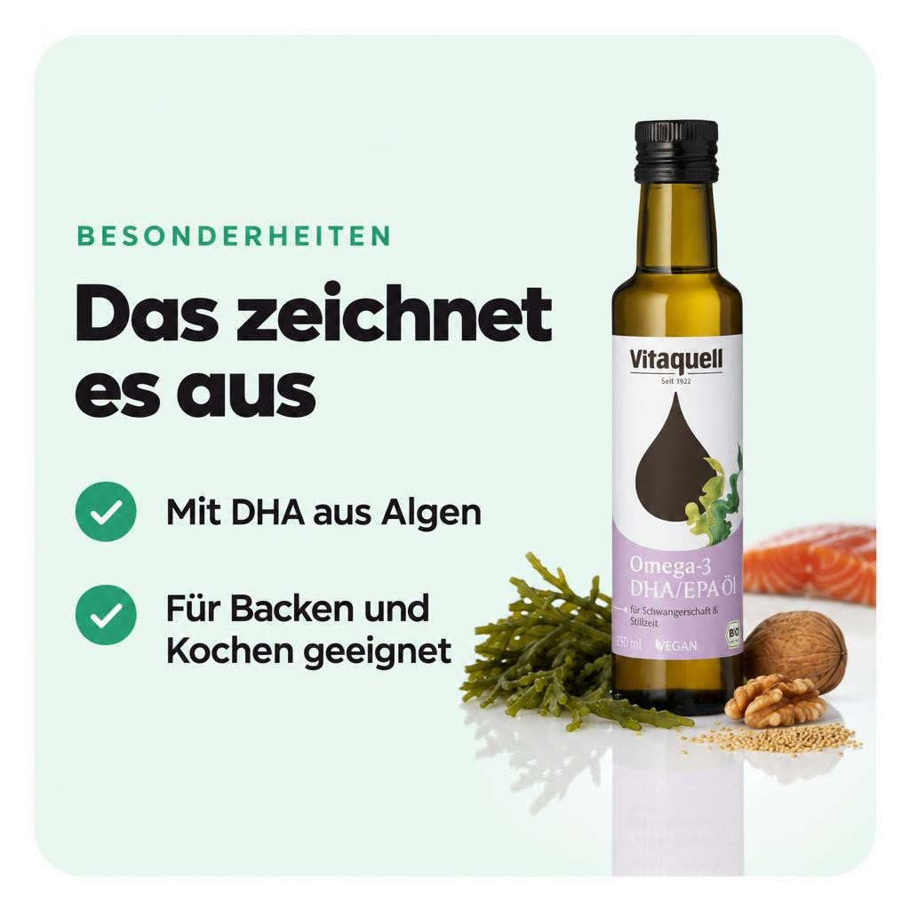 Bio Vitaquell Omega-3 DHA Öl 250 ml – Bild 5