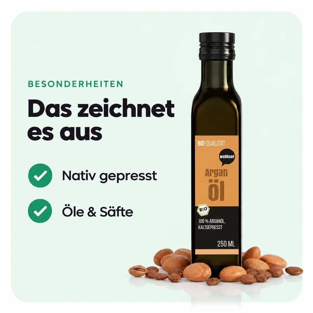 Wohltuer Bio Arganöl nativ gepresst - 250ml Flasche – Bild 5