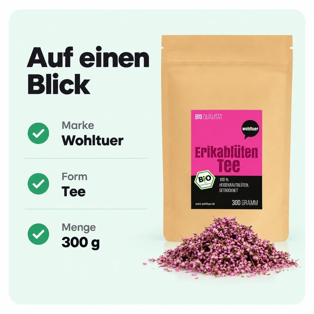 Wohltuer Bio Erikablüten Tee gerebelt - 300g Beutel – Bild 3