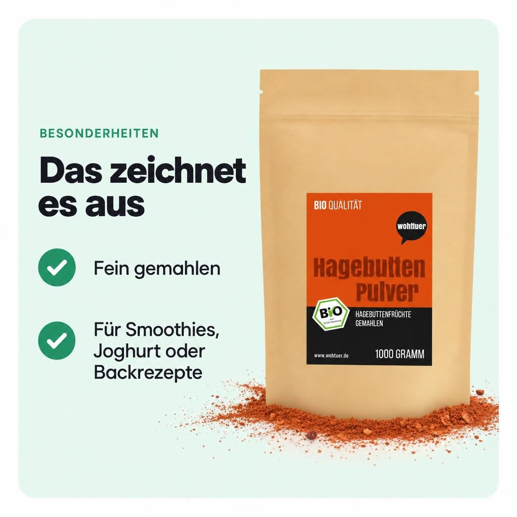 Wohltuer Bio Hagebuttenpulver - 1kg – Bild 5