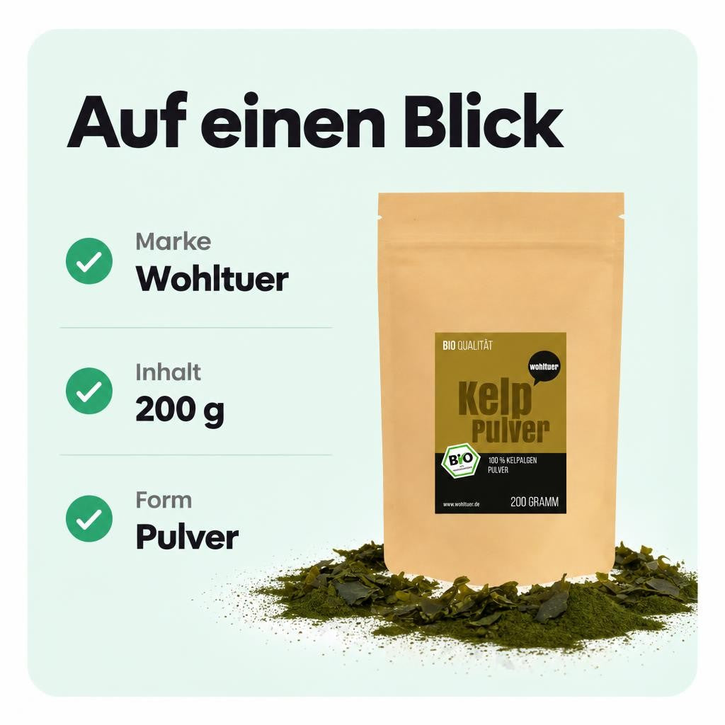 Wohltuer Bio Kelp Pulver Algenpulver - 200g – Bild 3