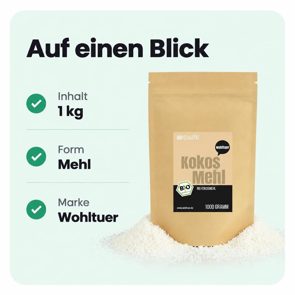 Wohltuer Bio Kokosmehl - 1kg – Bild 3