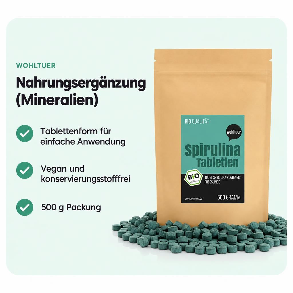 Wohltuer Bio Spirulina Tabletten - 500g – Bild 2