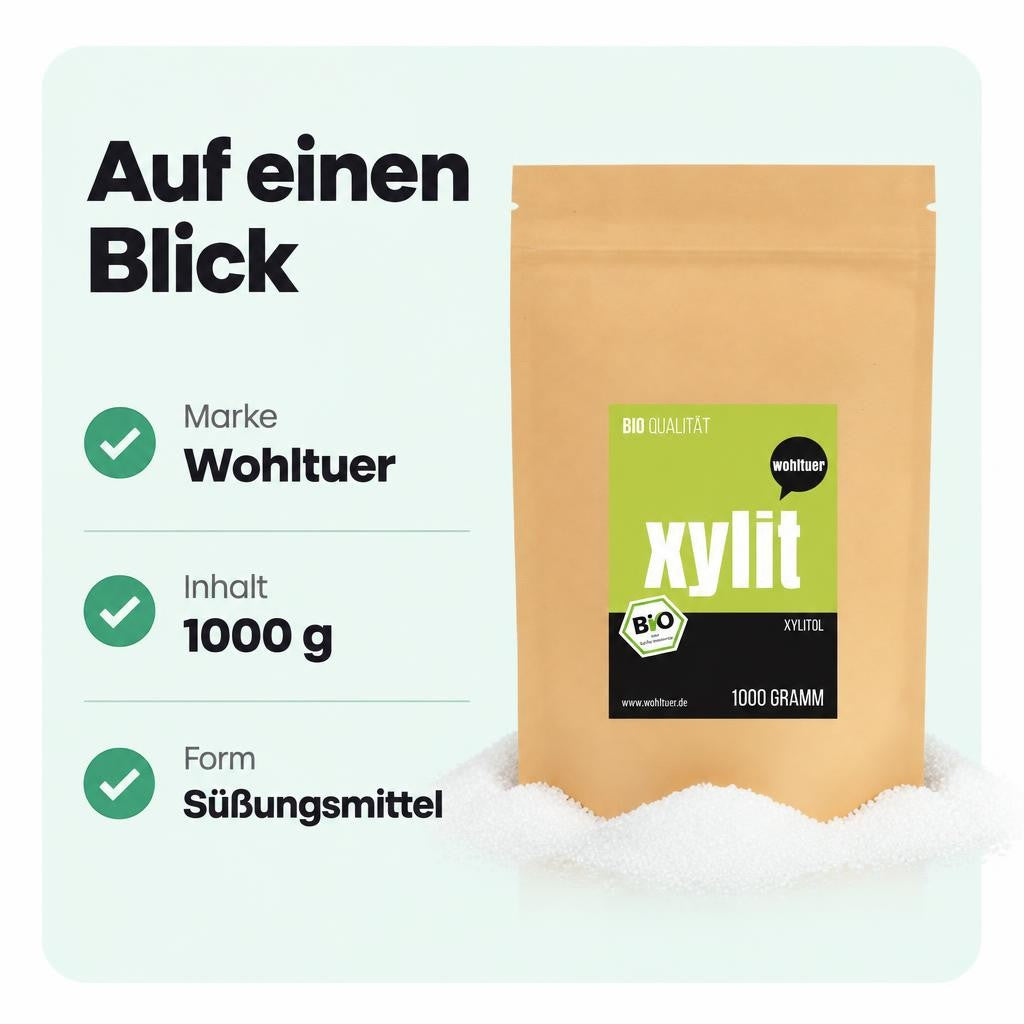 Wohltuer Bio Xylit Zucker - Birkenzucker im Beutel 1000g – Bild 3