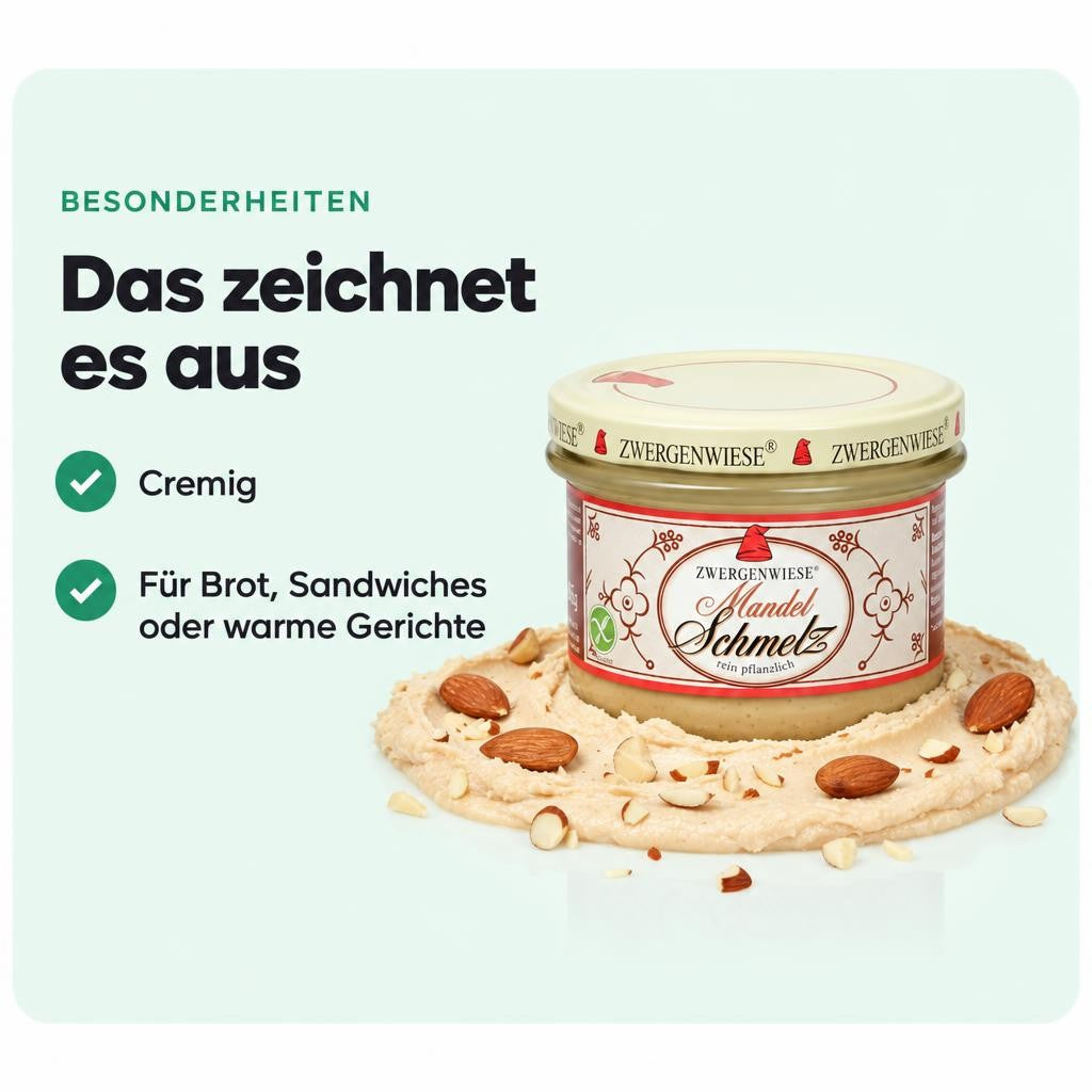 Zwergenwiese Bio Mandelschmelz 150g – Bild 5