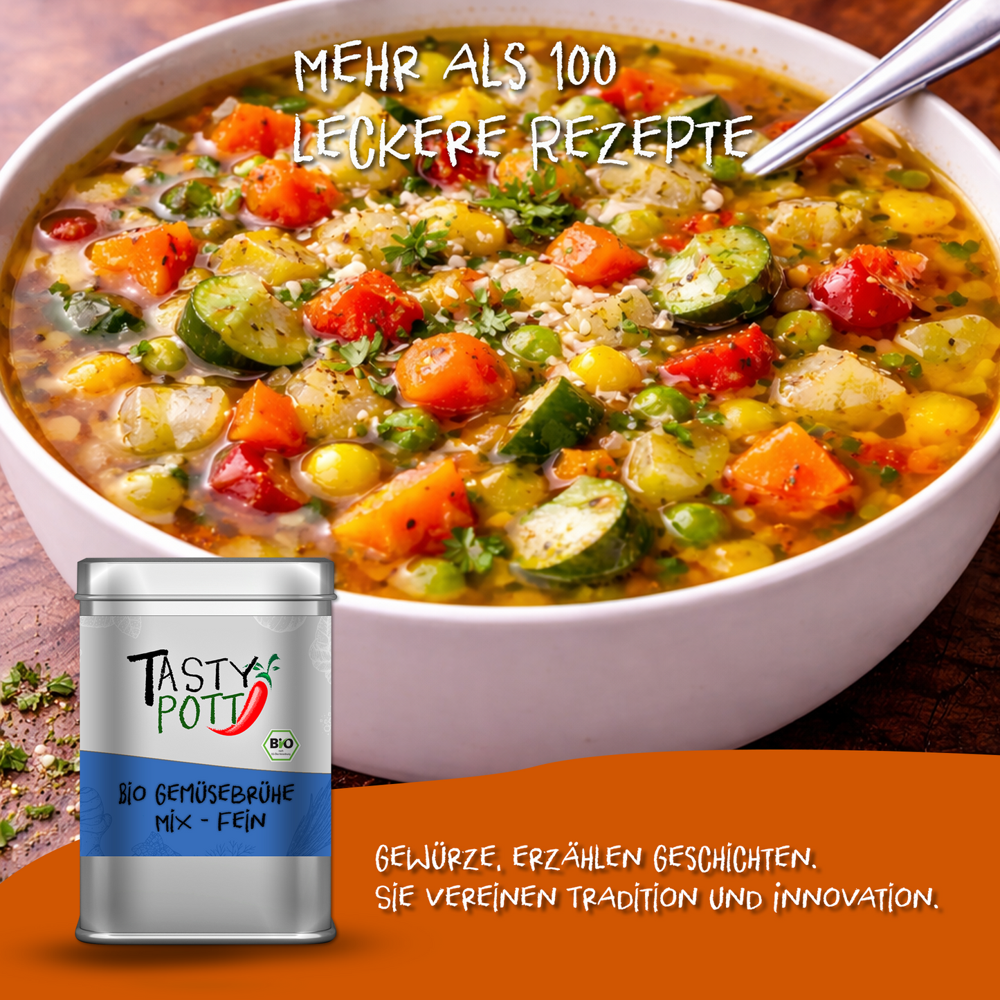 Tasty Pott Bio Gemüsebrühe - 80g Dose