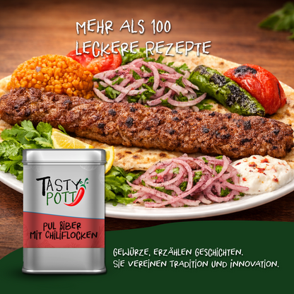 Tasty Pott Pul Biber mit Chiliflocken 50g Dose