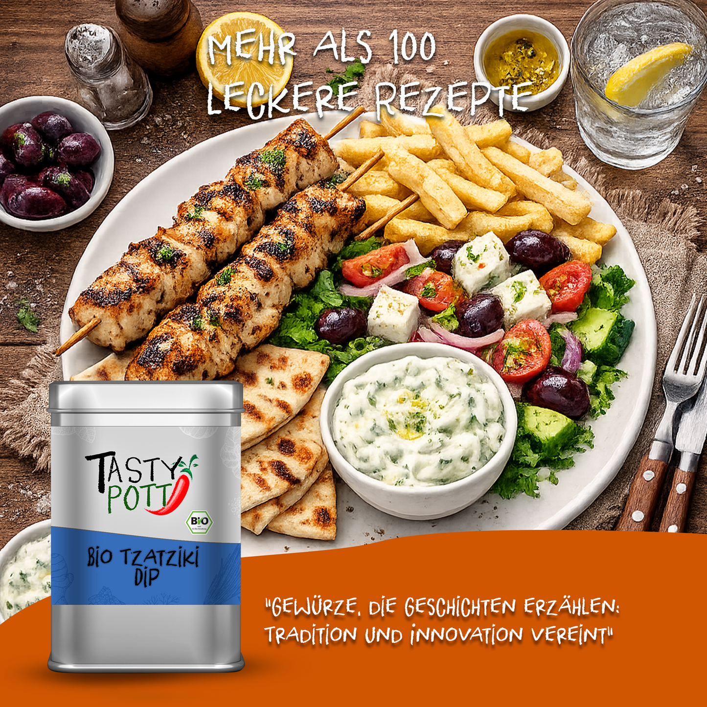 Tasty Pott Bio Tzatziki Dip Gewürzmischung - im Beutel