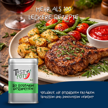 Tasty Pott Bio Rosmarin getrocknet & geschnitten - 70g Dose