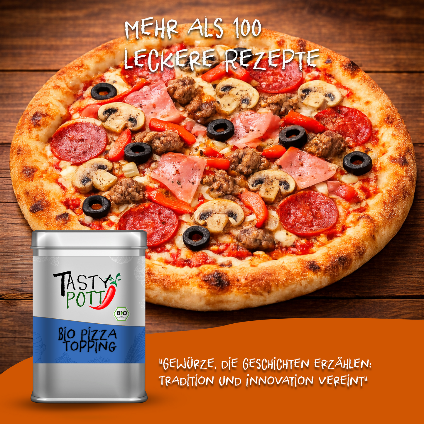 Tasty Pott Bio Pizzatopping - im Beutel