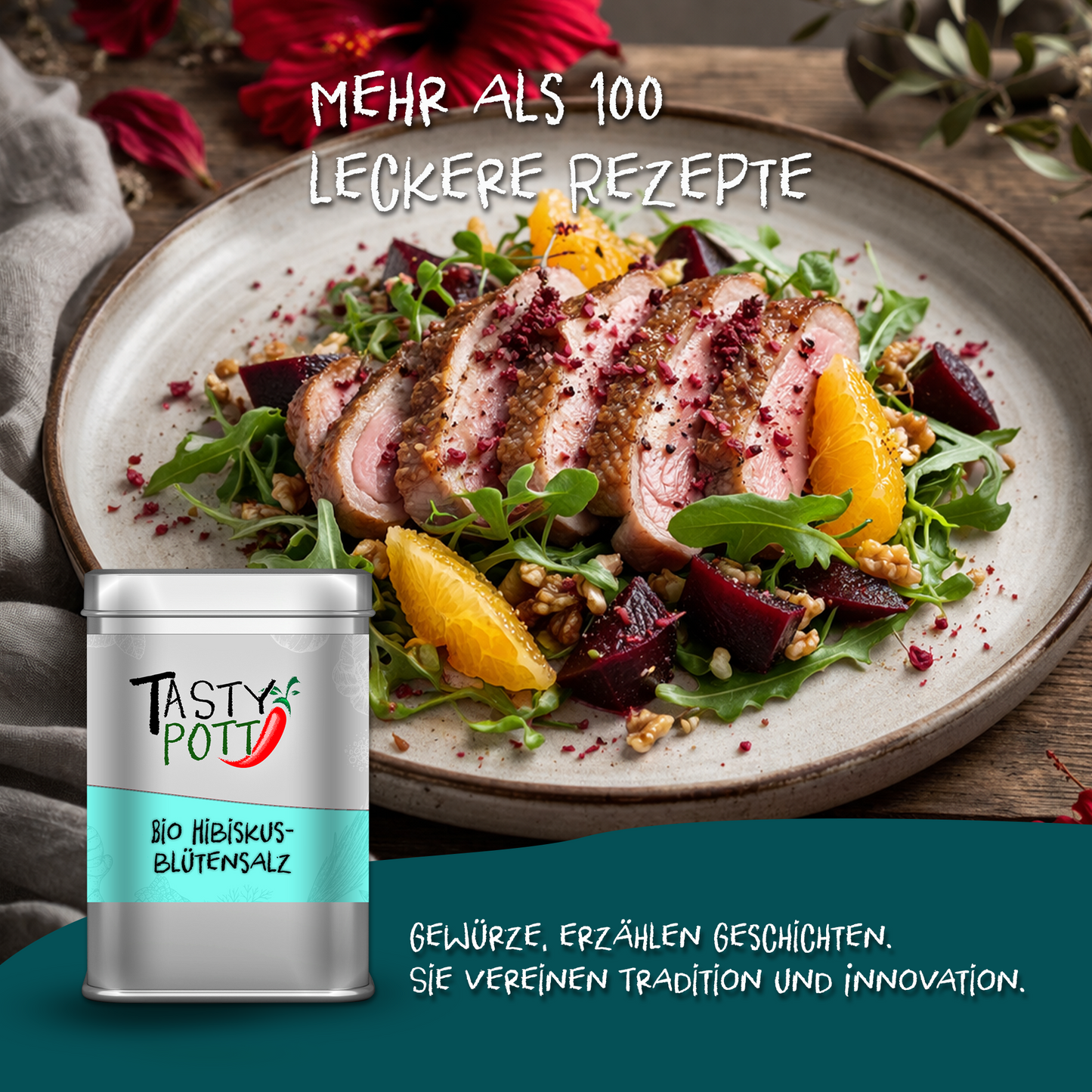 Tasty Pott Bio Hibiskusblütensalz - 100g