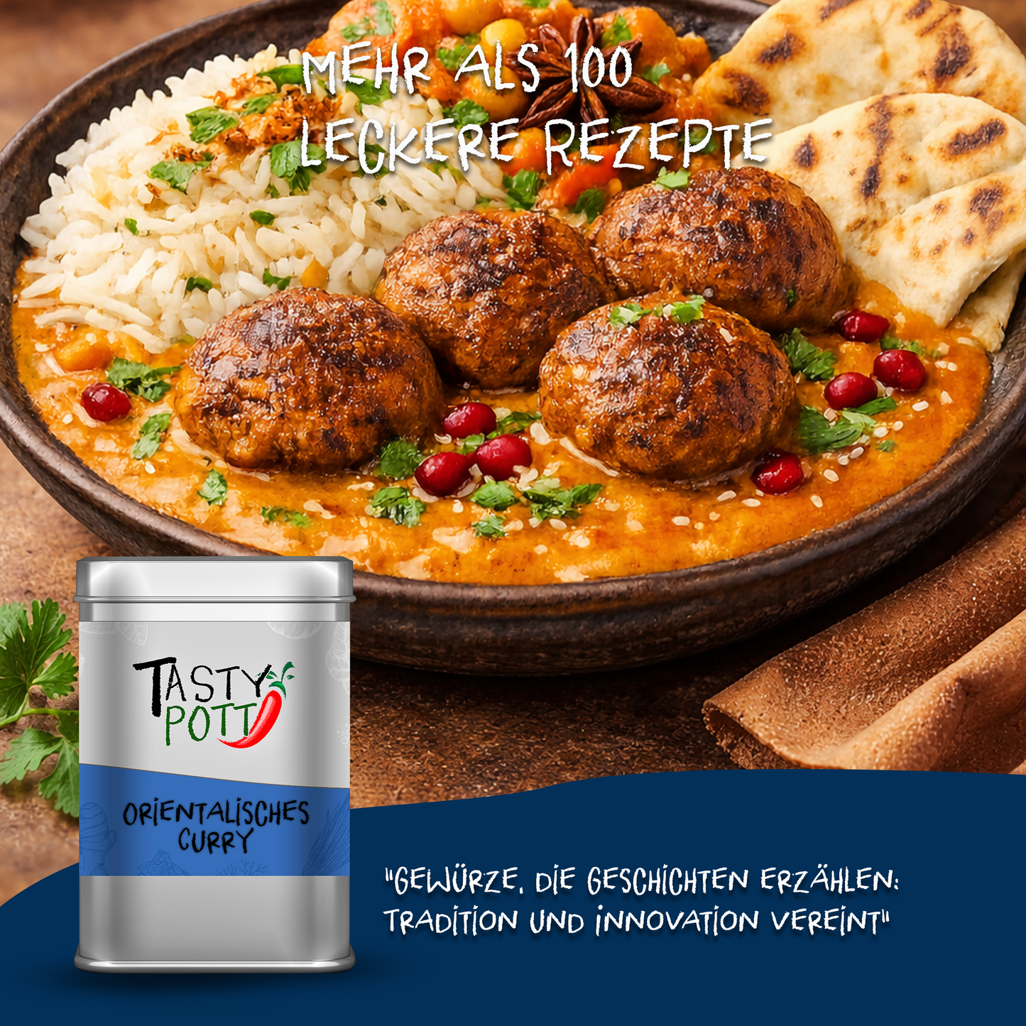 Tasty Pott Orientalisches Curry -  Currymischung - 75g Dose