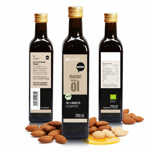 Wohltuer Bio Mandelöl - Nativ gepresst und 100% rein Natur - 250 ml